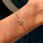 Dainty Initial Chain Bracelet — product detail
