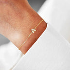 Dainty Initial Chain Bracelet — product detail