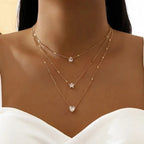 Dainty Shaped Diamonds Necklace Stack — product detail
