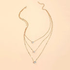 Dainty Shaped Diamonds Necklace Stack — product detail