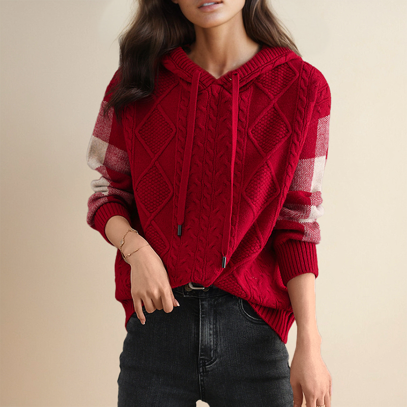Orahlyn | Jacquard Hooded Sweater