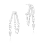 14k Triple Huggie Dangle Earrings Pair — product detail