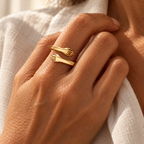 Evelise love warm embrace hug ring on a hand