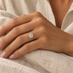 Evelise — S925 1-2 Carat Moissanite Invisible Band Ring — main photograph