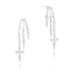 14k Triple Huggie Dangle Earrings Pair — product detail