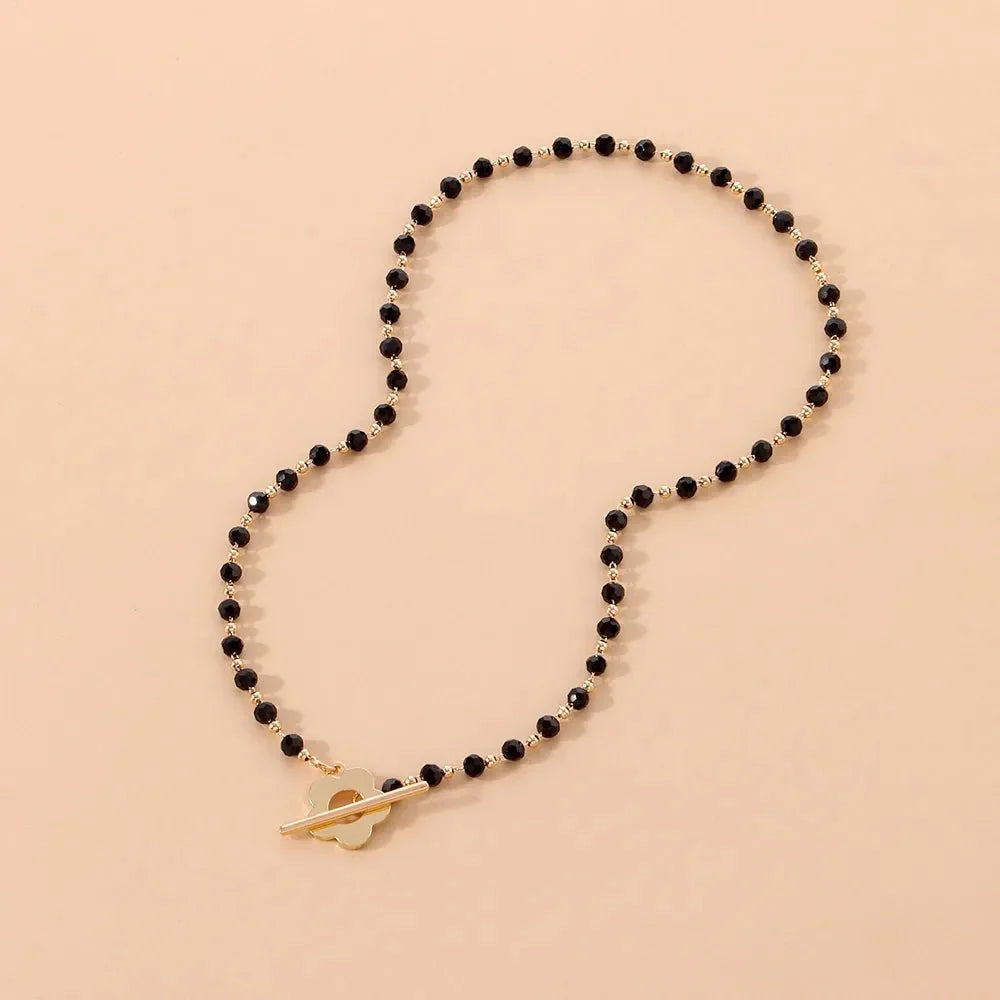 Floral Choker Flower Clasp Necklace — product detail