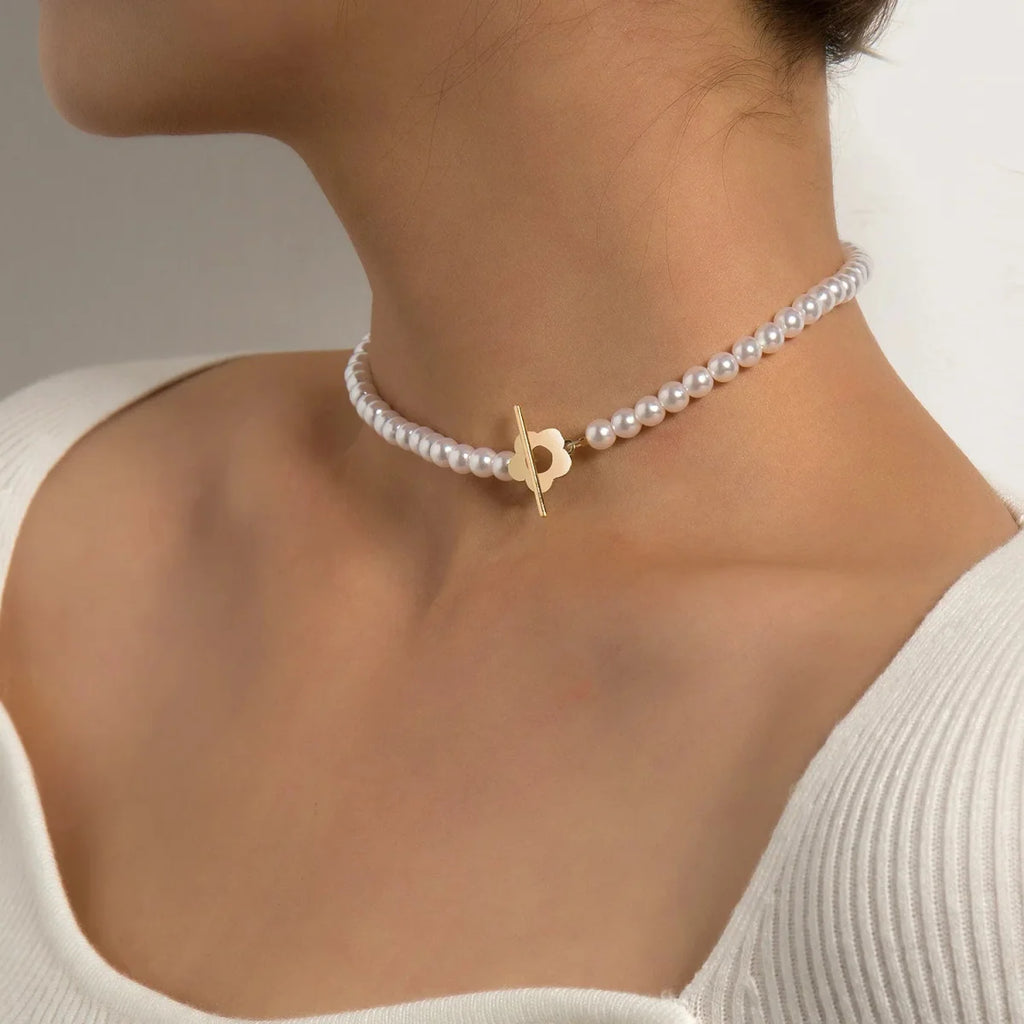 Floral Choker Flower Clasp Necklace — product detail