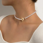 Floral Choker Flower Clasp Necklace — product detail