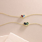 Forever Linked Birthstone Heart Necklace & Bracelet — product detail