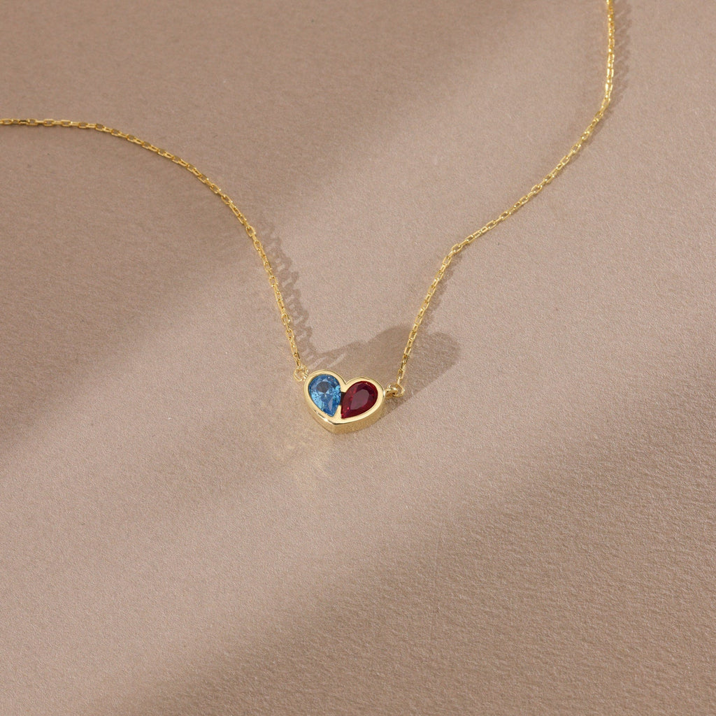 Forever Linked Birthstone Heart Necklace & Bracelet — product detail
