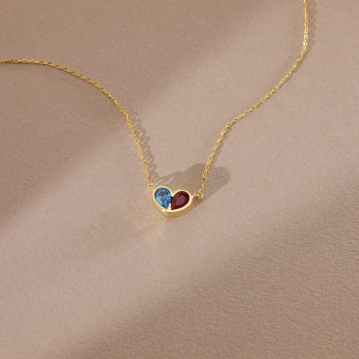 Forever Linked Birthstone Heart Necklace & Bracelet — product detail