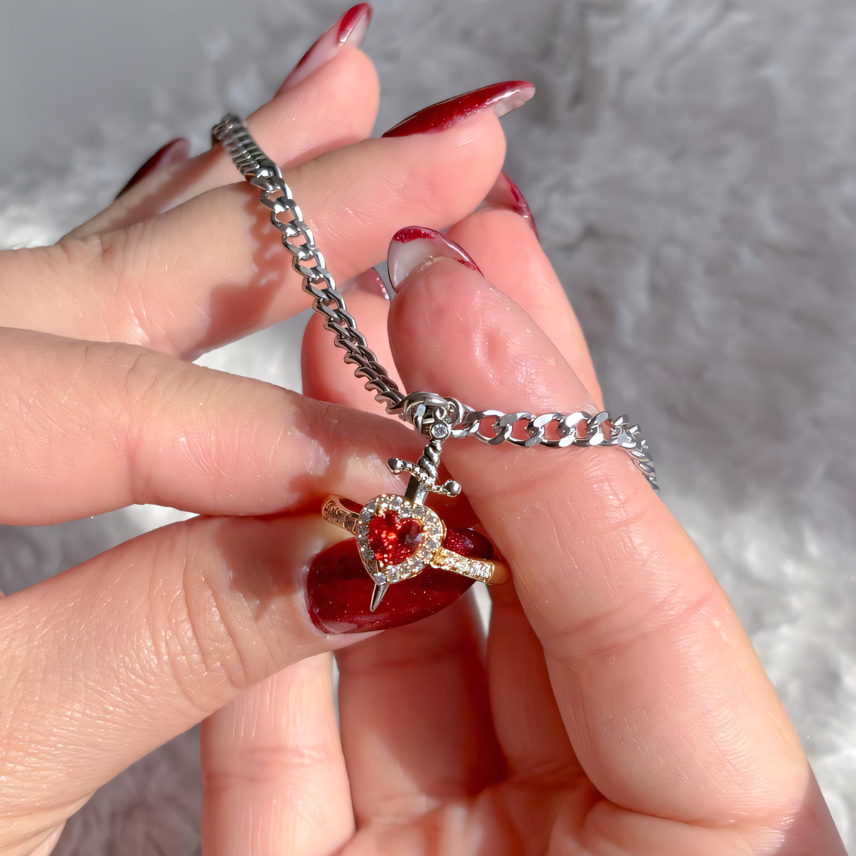 Prince & Princess Couples Ring & Bracelet Set — product detail