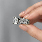 2pc Square Cut Sparkling Ring Stack — product detail