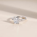 Emerald Cut Sparkling Accented Ring — product detail