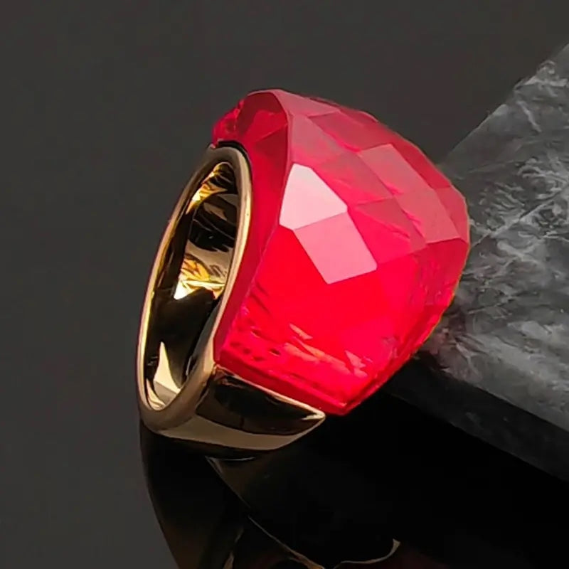 Boho Chunky Crystal Ring — product detail