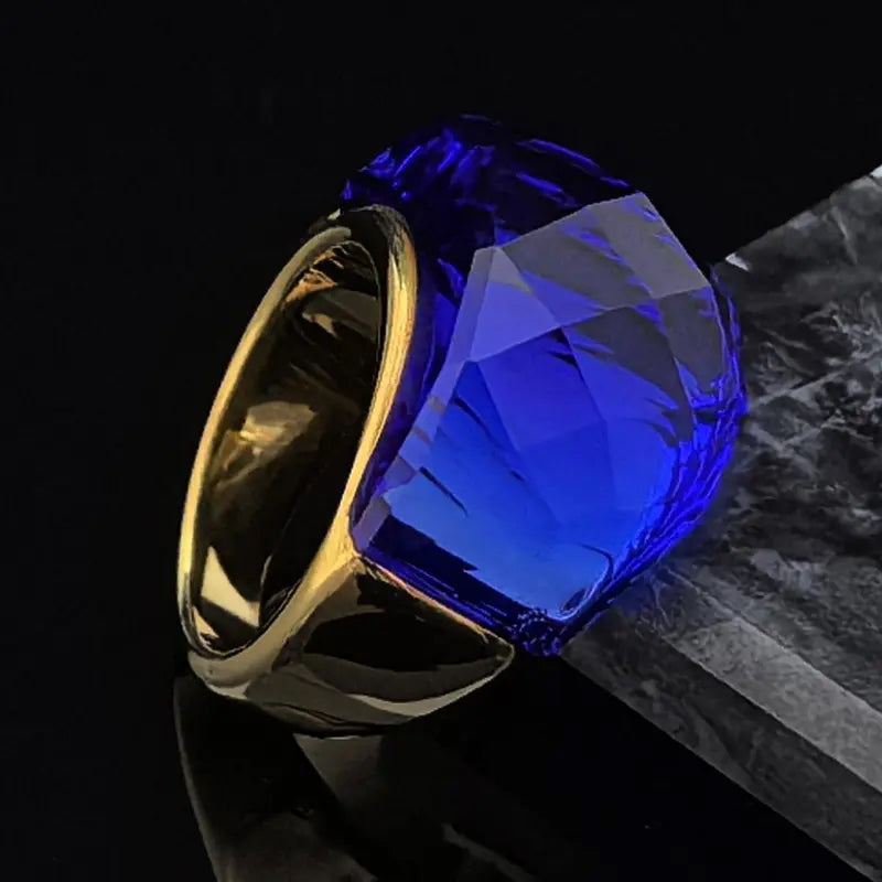 Boho Chunky Crystal Ring — product detail