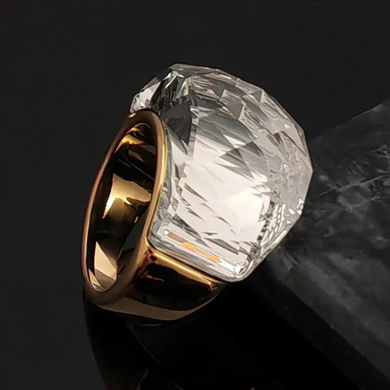 Boho Chunky Crystal Ring — product detail