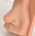 20G Double Band Pave Nose Ring — product detail