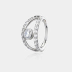 20G Double Band Pave Nose Ring — product detail