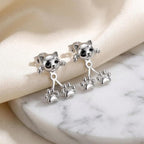 S925 Cute Cat Paw Earrings — product detail