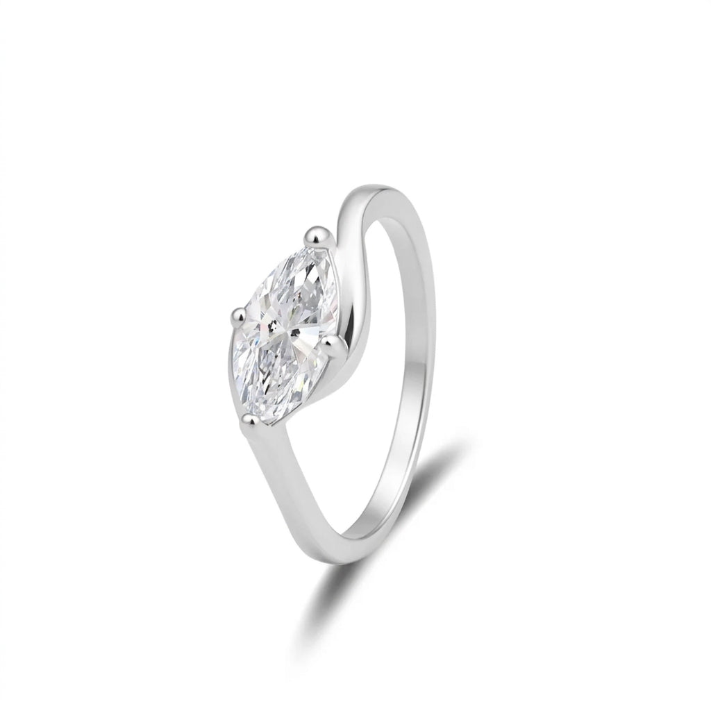 Marquise Cut Crossover Ring — product detail