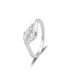 Marquise Cut Crossover Ring — product detail