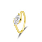 Marquise Cut Crossover Ring — product detail