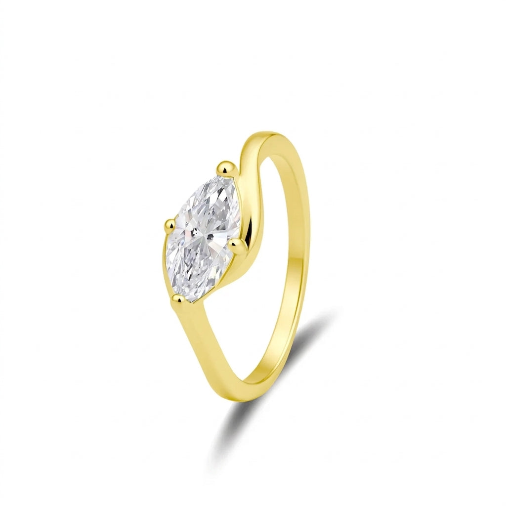 Marquise Cut Crossover Ring — product detail