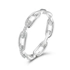 14k Sparkling Accented Chain Ring — product detail