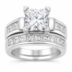 2pc Square Cut Sparkling Ring Stack — product detail