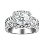 Square Halo Baguette Band Ring — product detail