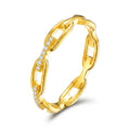 14k Sparkling Accented Chain Ring — product detail