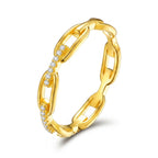 14k Sparkling Accented Chain Ring — product detail