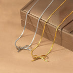 Romantic Dainty Bow Necklace — product detail