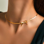 Romantic Dainty Bow Necklace — product detail