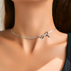 Romantic Dainty Bow Necklace — product detail