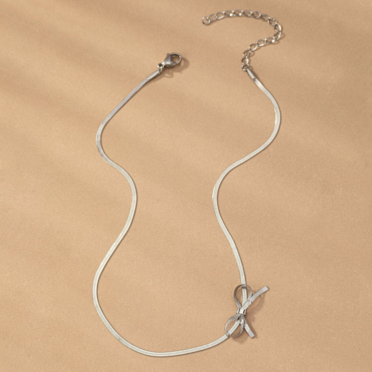 Romantic Dainty Bow Necklace — product detail