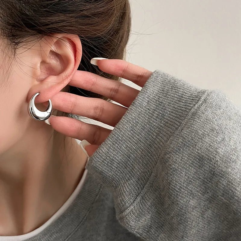 S925 Classy Hoop Dainty Earrings — product detail
