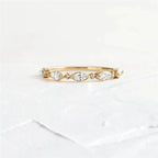 S925 Thin Dainty Oval Diamond Ring — product detail