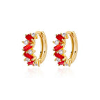 Scattered Diamonds Hoop Earrings — product detail