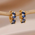 Scattered Diamonds Hoop Earrings — product detail