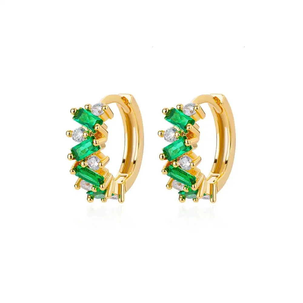Scattered Diamonds Hoop Earrings — product detail