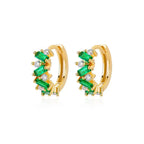 Scattered Diamonds Hoop Earrings — product detail