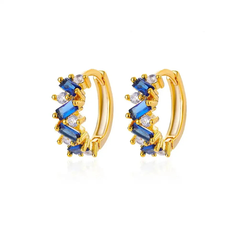 Scattered Diamonds Hoop Earrings — product detail