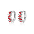 Scattered Diamonds Hoop Earrings — product detail