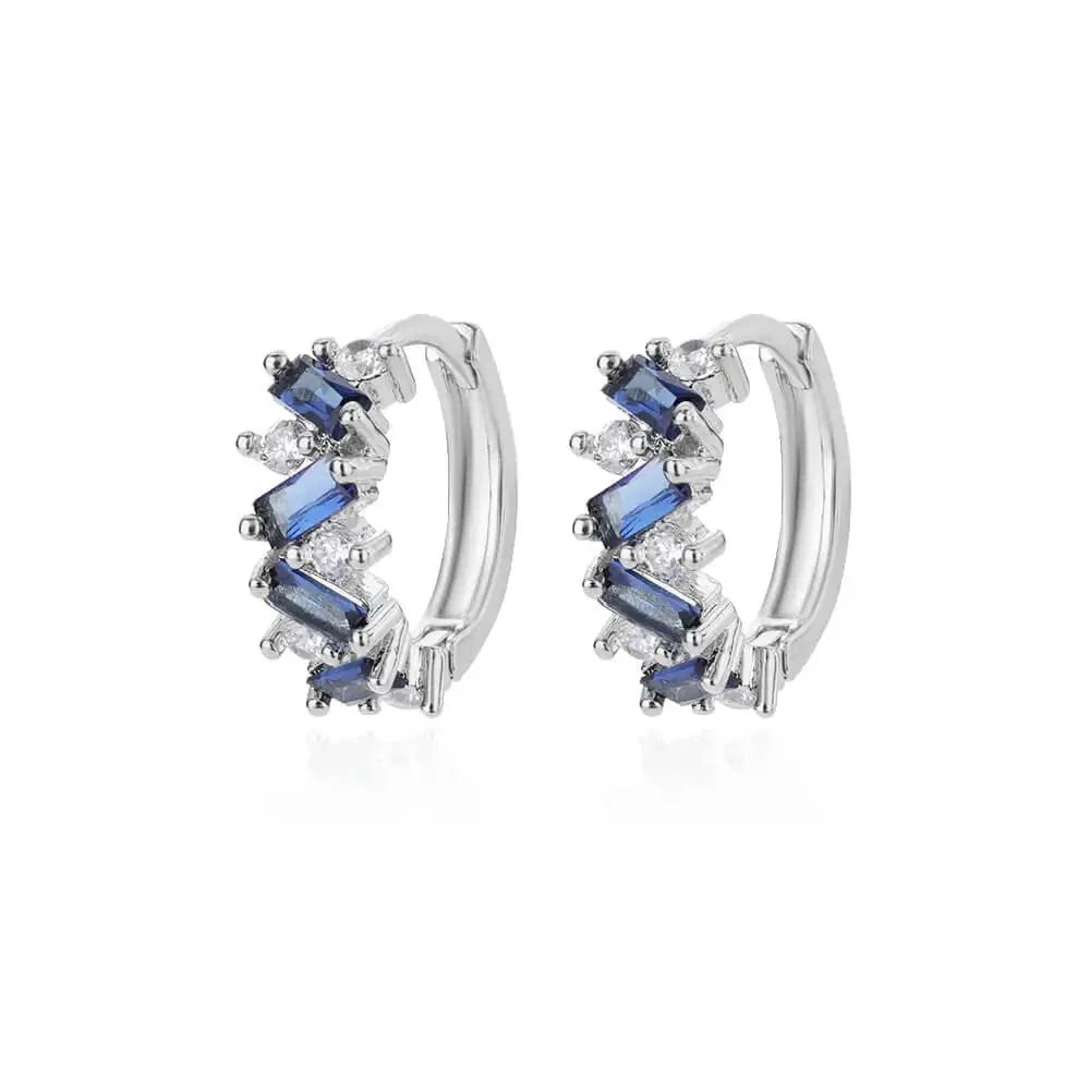 Scattered Diamonds Hoop Earrings — product detail