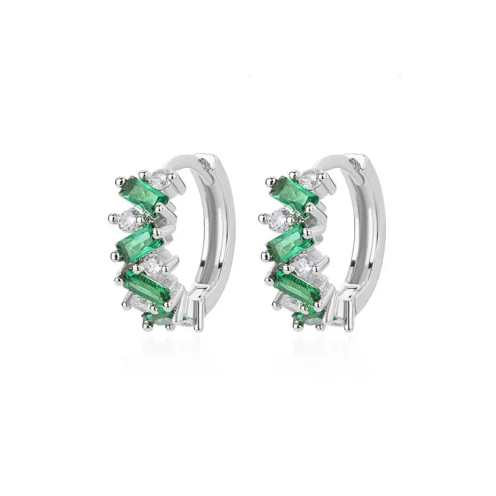 Scattered Diamonds Hoop Earrings — product detail