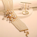 Classy Multi-Layer Baroque Pearl Necklace & Earring Set — product detail