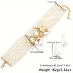 Classy Multi-Layer Baroque Pearl Necklace & Earring Set — product detail