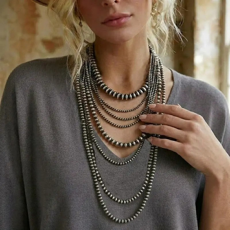 Vintage Inspired Layered Bead Necklace — product detail